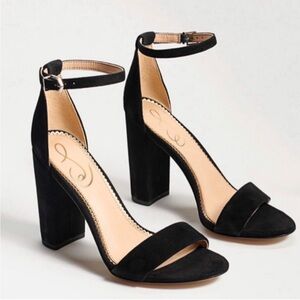 Sam Edelman Black Suede Yaro Block Heels Size 9.5 US $100